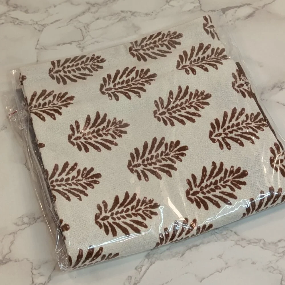 Anthropologie Trudy Block Print Dish Towel